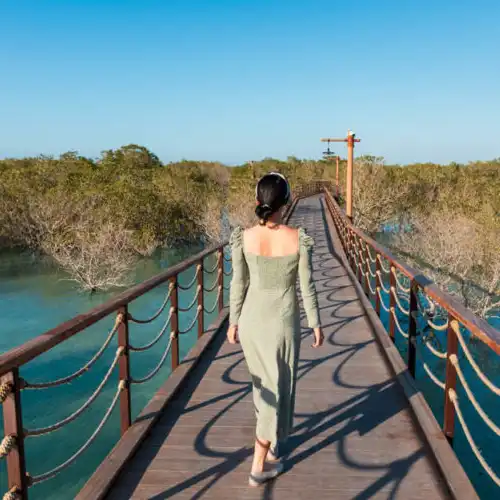 jubail mangrove park Girl on Deck