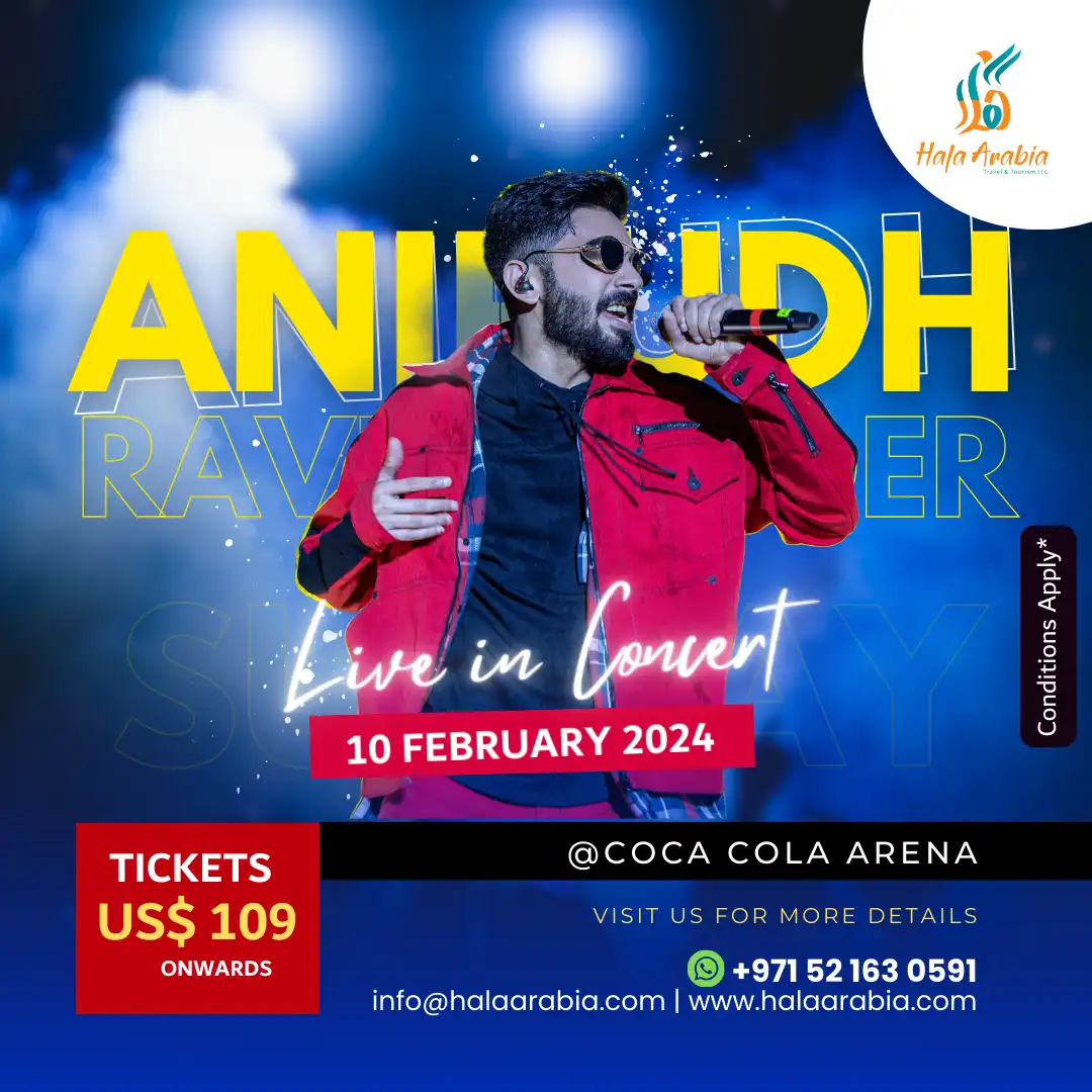 Anirudh Ravichander Live At Coca Cola Arena Dubai, 2024 Hala Arabia