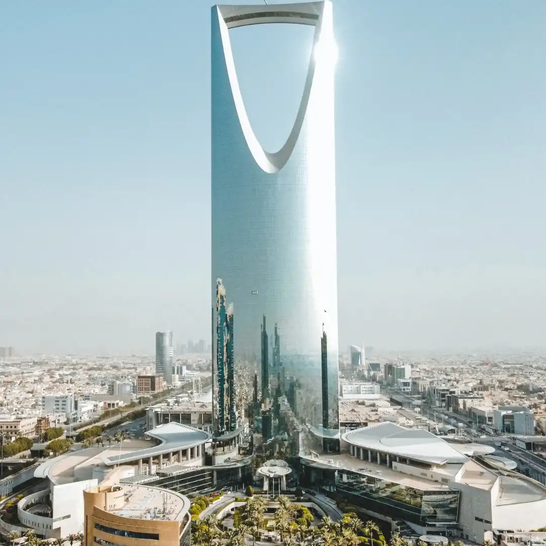 The Iconic Kingdom Centre Tower in Riyadh